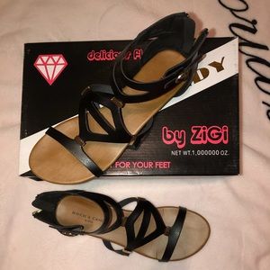 Black Gladiator Sandals